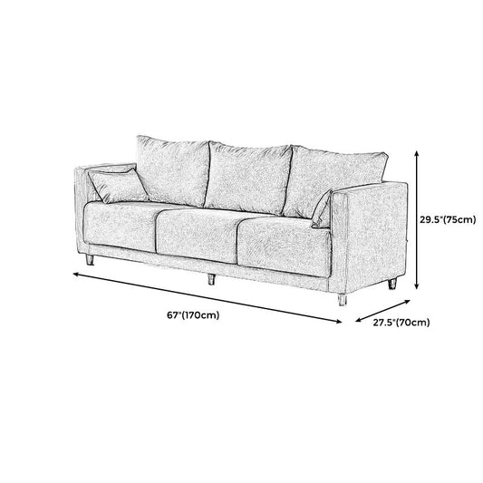 29.53" H Square Arm Sofa with Loose Back Slipcovered Sofa for Living Room Clearhalo 'furn' 'furn_sofas' 'Furniture' 'furniture_sofas' 'Living Room Furniture' 'Sofa' 'sofas' 1200x1200_ed7abccd-ba1a-4a7e-bca0-8e2fdca031d9