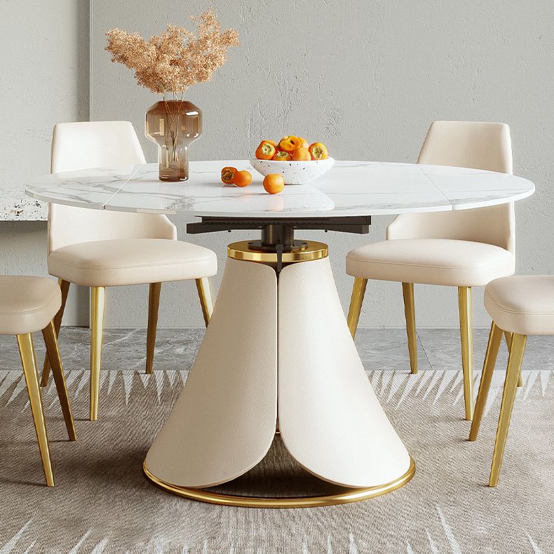 1/4/5/7 Pieces Nordic Dining Set Sintered Stone Dining set with Leather Chairs Clearhalo 'Dining Room Sets' 'Dining Tables & Seating' 'dining_room_set' 'furn' 'furn_dining_room_set' 'Furniture' 'furniture_dining_room_set' 'Kitchen & Dining Furniture' 'kitchen&dining_furn' 'kitchen' 1200x1200_ed7af992-3891-4b9e-92bf-c3defcfa444e