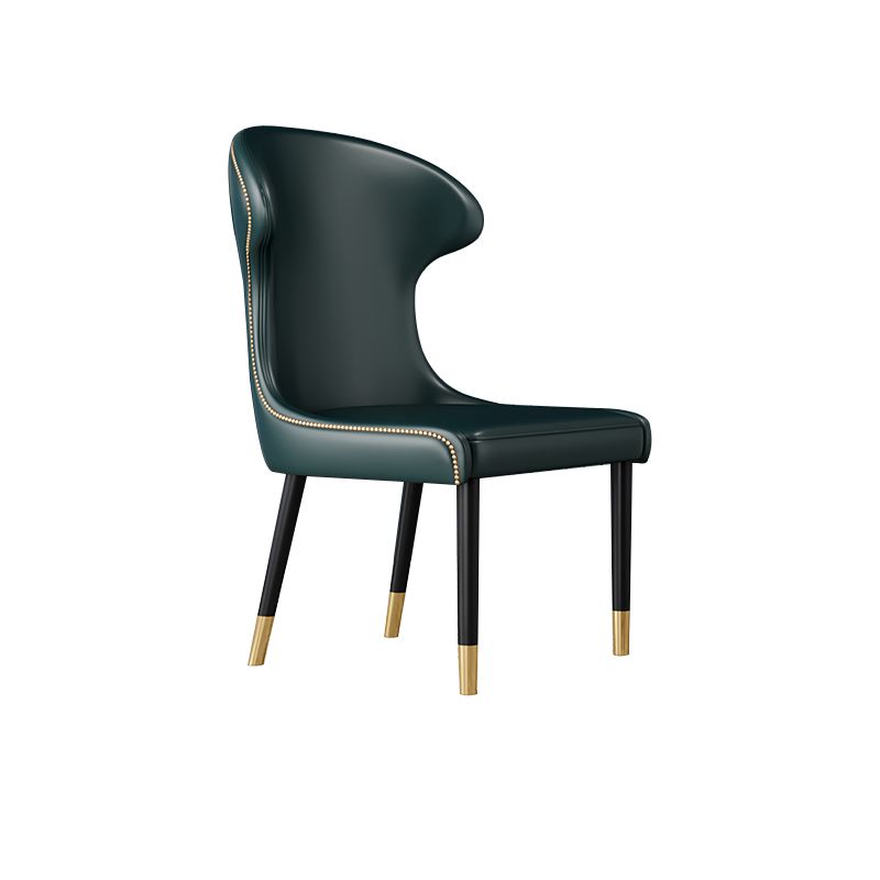 Scandinavian Style Wingback Chairs Leather Dining Armless Chairs for Home Clearhalo ' kitchen&dining_furn' 'Dining Chairs' 'Dining Tables & Seating' 'dining_chair' 'furn' 'furn_dining_chair' 'Furniture' 'furniture_dining_chair' 'Kitchen & Dining Furniture' 'kitchen' 1200x1200_ed7c5f59-0029-440c-b88b-46cdf661afb8