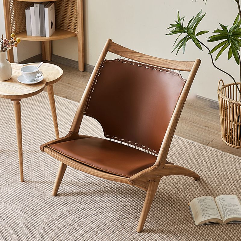 Solid Wood Armless Chair Fixed Back Lounge Chair for Living Room Clearhalo 'Accent Chairs' 'accent_chairs' 'Chairs & Seating' 'furn' 'furn_accent_chairs' 'Furniture' 'Living Room Furniture' 1200x1200_ed7cb373-bc75-4648-bf4a-10d044fa76c8