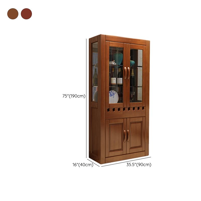 Mid-Century Modern Floor Solid Wood Wine Bottle & Glass Rack Clearhalo 'furn' 'furn_wine_racks' 'Furniture' 'Kitchen & Dining Furniture' 'Wine Racks' 'wine_racks' 1200x1200_ed7d2fbd-4e7b-4825-9d4d-5efb1a24c061