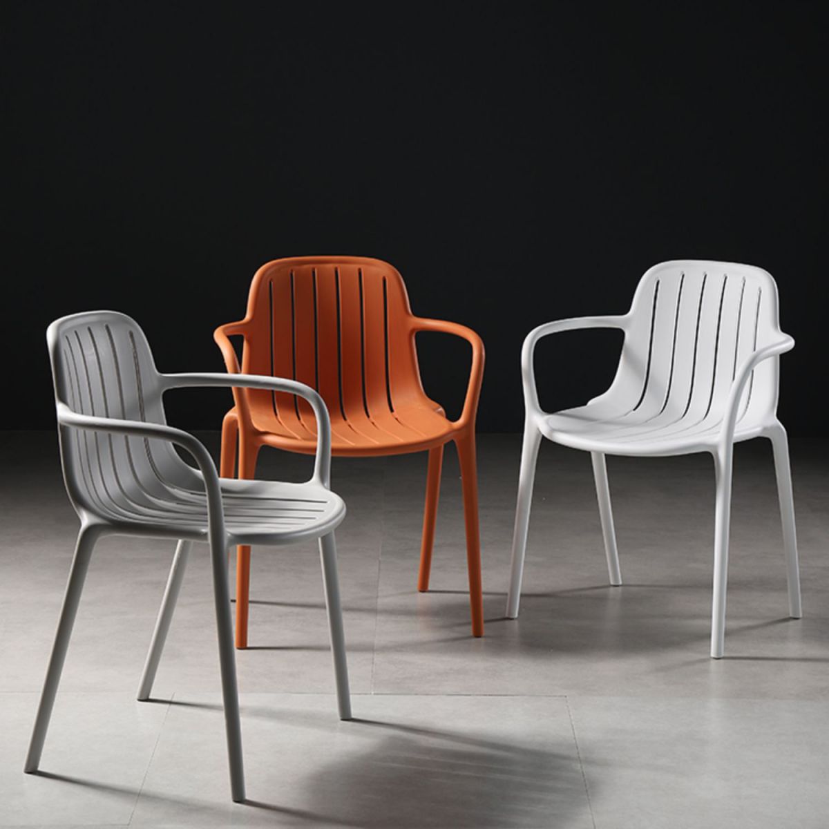 Contemporary Plastic Dining Arm Chair Windsor Back Side Chair for Home Use Clearhalo ' kitchen&dining_furn' 'Dining Chairs' 'Dining Tables & Seating' 'dining_chair' 'furn' 'furn_dining_chair' 'Furniture' 'furniture_dining_chair' 'Kitchen & Dining Furniture' 'kitchen' 1200x1200_ed7e7731-70d3-4675-ba10-0ddb9ab7a4ff