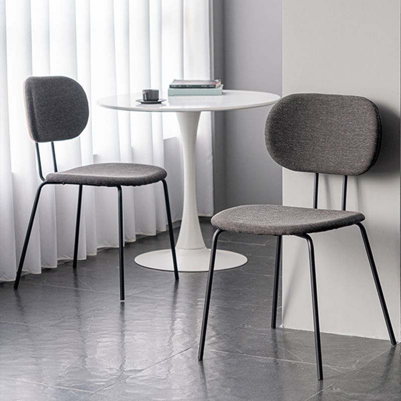 Industriële open achterkant eetkamerstoel stoffen eetstoelen voor thuis