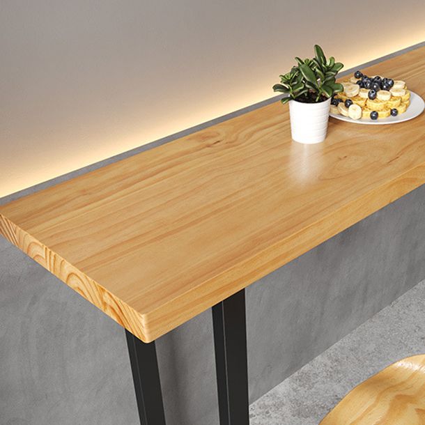 Solid Wood Bar Table Industrial Bar Dining Table with Black Sled Base Clearhalo 'Bar Furniture' 'Bar Tables' 'bar_tables' 'furn' 'furn_bar_tables' 'Furniture' 'furniture_bar_tables' 'Kitchen & Dining Furniture' 1200x1200_ed80d64d-2481-4f83-bf60-cdbb343ad0ee