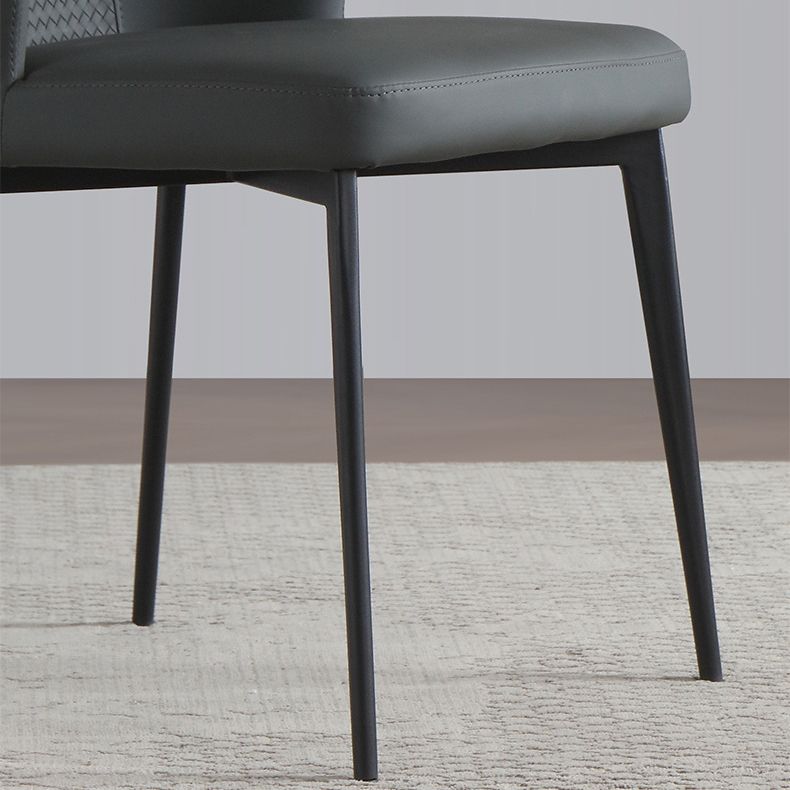 Silla contemporánea sillas laterales de viento sin brazo para la cocina con patas de metal