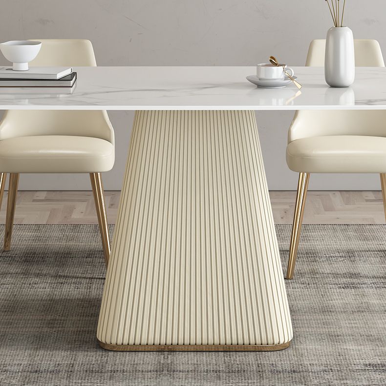 Nordic 1/2/5/7 Pieces Dining Set Sintered Stone White Table with Leather Chairs Dining Set Clearhalo 'Dining Room Sets' 'Dining Tables & Seating' 'dining_room_set' 'furn' 'furn_dining_room_set' 'Furniture' 'furniture_dining_room_set' 'Kitchen & Dining Furniture' 'kitchen&dining_furn' 'kitchen' 1200x1200_ed81bdba-95e6-43b9-84dc-39016ab64af4