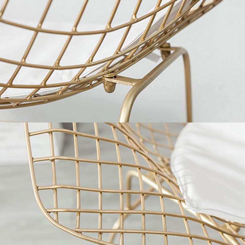 Industriële stijl armstoel kruis achterzijde metalen stoel voor eetkamer