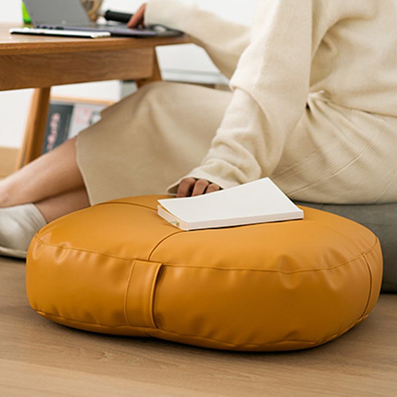 Modern Pouf Ottoman Faux Leather Upholstered Solid Color Square Ottoman Clearhalo 'furn' 'furn_ottomans_poufs' 'Furniture' 'Living Room Furniture' 'Ottomans & Poufs' 'ottomans_poufs' 1200x1200_ed825aa0-e1e6-4fc4-a37e-002a6bb8fe2b