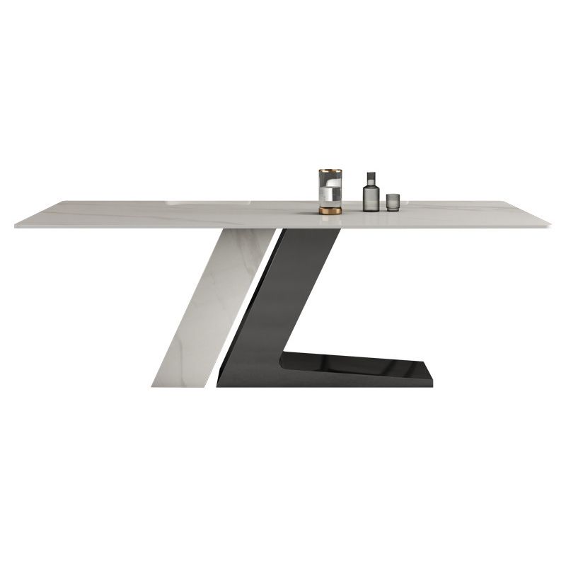 Set da tavolo da cima top a pietra bianca moderna 1/4/5/7 pezzi set da pranzo con sedie imbottite