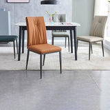 Industrial Metal Dining Room Chairs Leather Armless Dining Chairs for Home Use Clearhalo ' kitchen&dining_furn' 'Dining Chairs' 'Dining Tables & Seating' 'dining_chair' 'furn' 'furn_dining_chair' 'Furniture' 'furniture_dining_chair' 'Kitchen & Dining Furniture' 'kitchen' 1200x1200_ed84a828-7651-40b6-b144-d1fe2534cc54
