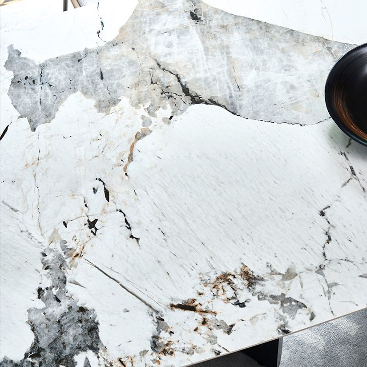 Contemporary Rectangle Shape White Table Standard Sintered Stone Dining Table for Kitchen Clearhalo ' dining_table' 'Dining Tables & Seating' 'Dining Tables' 'furn' 'furn_dining_table' 'Furniture' 'furniture_dining_table' 'Kitchen & Dining Furniture' 'kitchen&dining_furn' 'kitchen' 'kitchen_dining_table' 1200x1200_ed851aaf-75ad-4f69-adea-f1238f491d9a