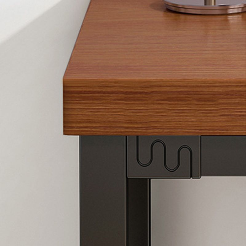 Escritorio de oficina contemporáneo de madera escritorio de computadora antiguo con patas de metal