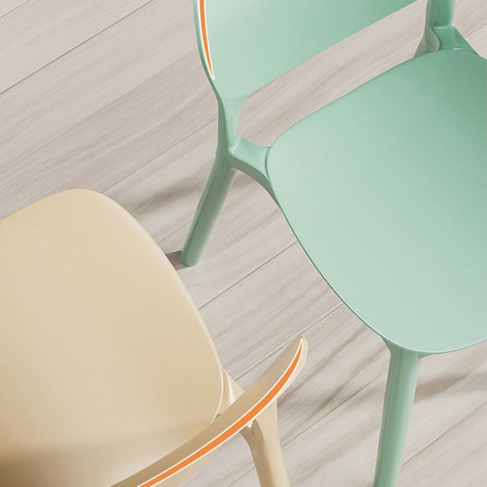 Nordic Backrest Stackable Chair with Acrylic Legs for Dining Room