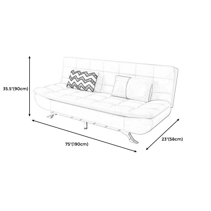 Armless Convertible Sofa with Biscuit Back Foldable Sofa for Living Room,Apartment Clearhalo 'furn' 'furn_sofas' 'Furniture' 'furniture_sofas' 'kitchen' 'kitchen_sofas' 'Living Room Furniture' 'Sofa' 'sofas' 1200x1200_ed860bc7-9ebc-440f-b0f2-c0fe3b88a303