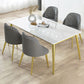 Glam 1/4/5/6/7 Pieces Dining Set Rectangle Stone Dining Table for Dining Room Clearhalo 'Dining Room Sets' 'Dining Tables & Seating' 'dining_room_set' 'furn' 'furn_dining_room_set' 'Furniture' 'furniture_dining_room_set' 'Kitchen & Dining Furniture' 1200x1200_ed863908-0aaf-427f-b909-0932ac3b047c