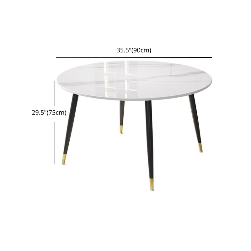 1/4/7 Pcs Metal Modern Dining Room Set with Round Table Dining Set Clearhalo 'Dining Room Sets' 'Dining Tables & Seating' 'dining_room_set' 'furn' 'furn_dining_room_set' 'Furniture' 'furniture_dining_room_set' 'Kitchen & Dining Furniture' 'kitchen&dining_furn' 'kitchen' 1200x1200_ed87ed4d-71bb-4180-855d-76fbfc40f027