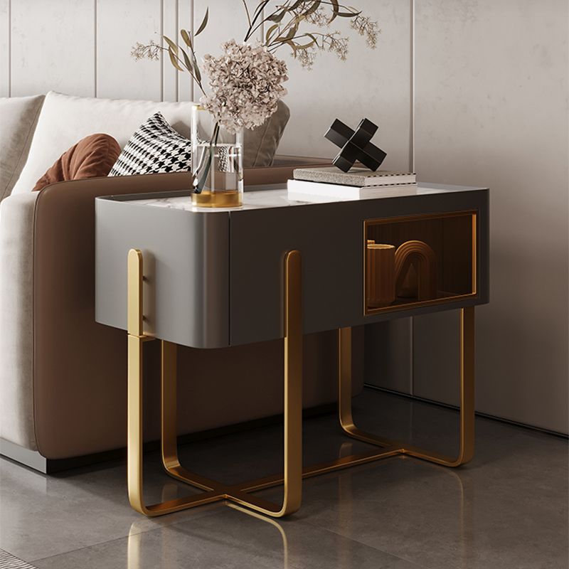 Tavolo di accento laterale in marmo della metà secolo