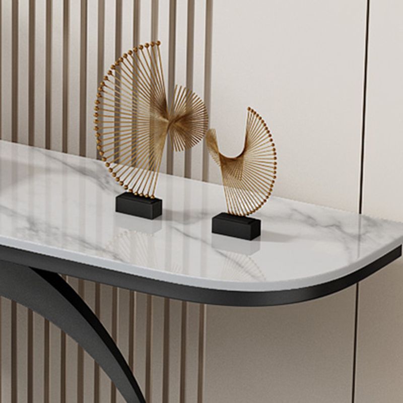 Glam Hall piedistallo ardesia e mezza luna di ferro resistente ai graffi