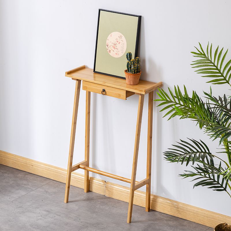 Tavolo da console rettangolare moderna tavolo di divano console in legno in marrone/naturale