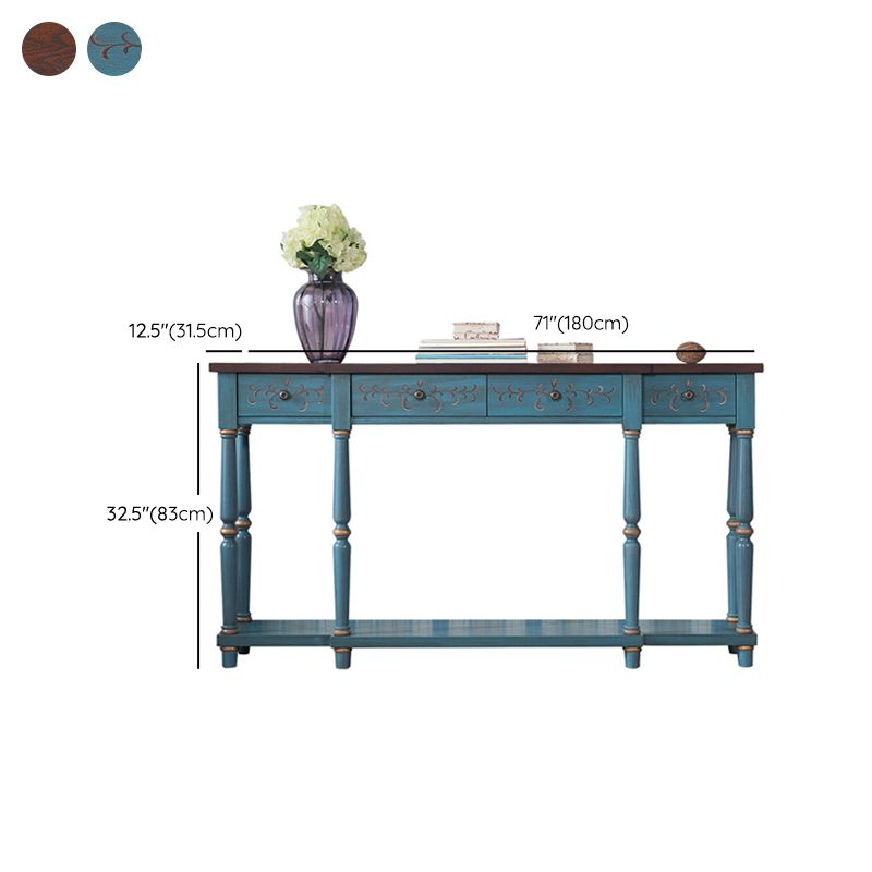 Mesa de acento de madera francesa mesa de acento rectangular mesa de consola de sofá para hall