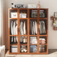 Modern Style Wardrobe Cabinet Wood Clothes Rail Wardrobe Armoire