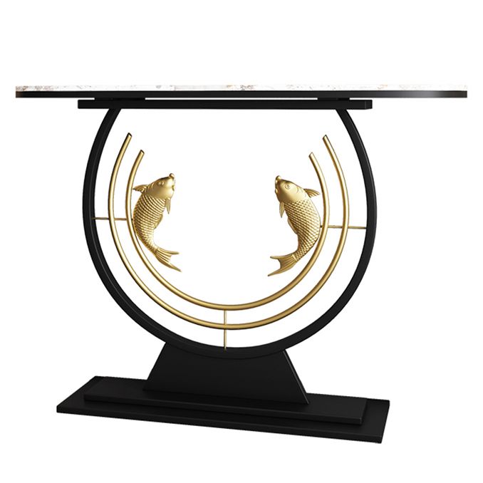 Zeitgenössischer Steinkonsolentisch Fleckenresistent Konsolensofa Tisch für die Halle