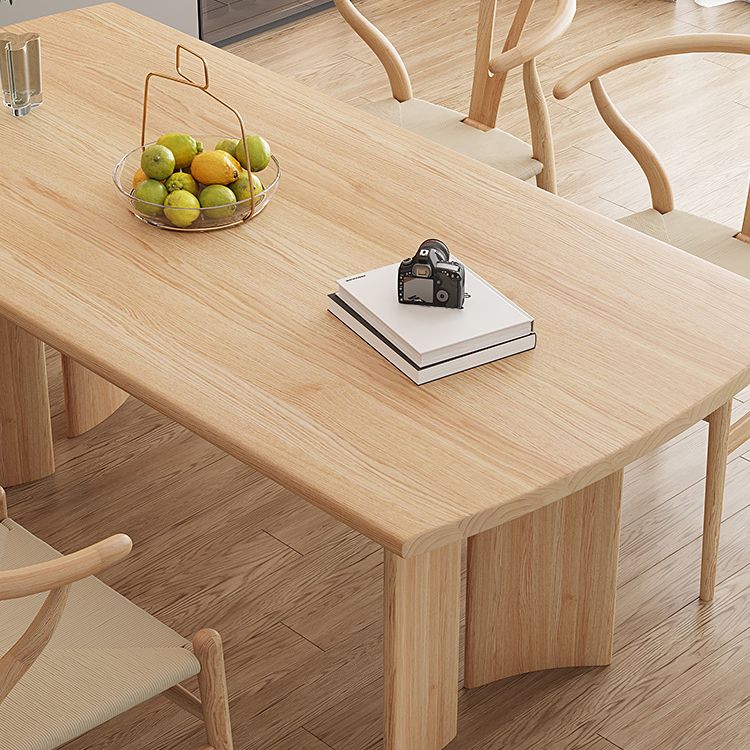 Modern Ash Wood Dinette Set 1/2/4/5 Pieces Rectangle Beige Dining Table Set Clearhalo 'Dining Room Sets' 'Dining Tables & Seating' 'dining_room_set' 'furn' 'furn_dining_room_set' 'Furniture' 'furniture_dining_room_set' 'Kitchen & Dining Furniture' 1200x1200_ed916b1e-2140-4d3b-9b6f-d017b924a62c