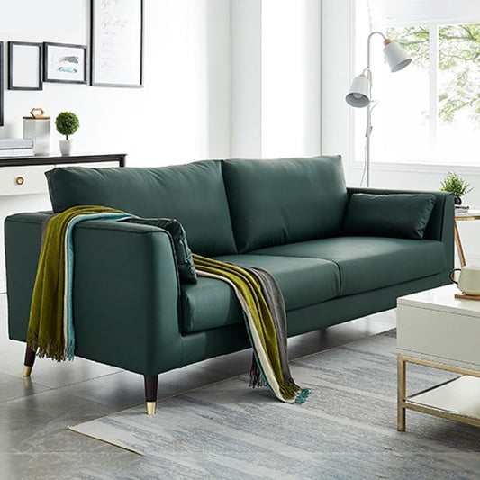 Zeitgenössische Kunstleder -Quadrat -Arm -Sofa -Kissen Standardsofa