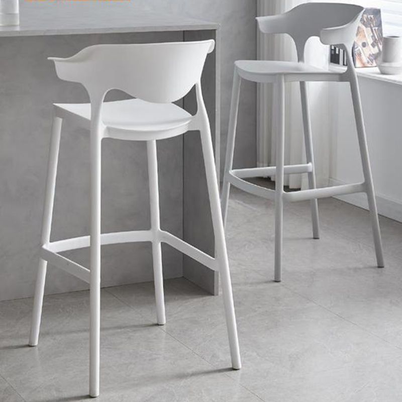 Contemporary Plastic Low Back Counter Stool Plastic Furniture in Matte Finish for Indoor Clearhalo 'Bar Furniture' 'Bar Stools' 'bar_stools' 'furn' 'furn_bar_stools' 'Furniture' 'Kitchen & Dining Furniture' 1200x1200_ed94d26a-00a2-435d-be46-5217567576b7