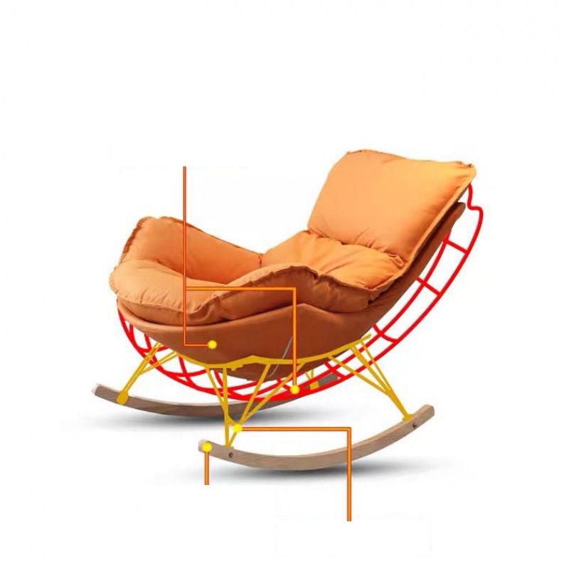 Chaise canapé de loisirs chaise de salon à tissu simple