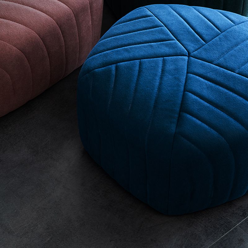 Contemporary Footstool Ottoman Suede Upholstered Solid Color Pentagon Ottoman Clearhalo 'furn' 'furn_ottomans_poufs' 'Furniture' 'Living Room Furniture' 'Ottomans & Poufs' 'ottomans_poufs' 1200x1200_ed963358-c405-4040-b4df-626276272c3e