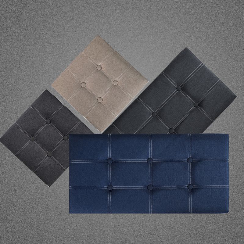 Ottomano in pelle finta alla moda semplice trapunpolo rossi con il rettangolo