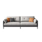Contemporary Faux Leather Sloped Arm Sofa with Bolster Pillows for Apartment Clearhalo 'furn' 'furn_sofas' 'Furniture' 'furniture_sofas' 'kitchen' 'kitchen_sofas' 'Living Room Furniture' 'Sofa' 'sofas' 1200x1200_ed96c8ac-4134-4736-ae4b-b1b92596327c