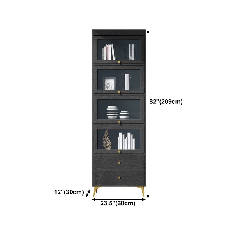 Modern Style Bookcase Standard Closed Back Wooden Bookshelf with Doors Clearhalo 'Bookcases' 'furn' 'furn_bookcases' 'Furniture' 'Office Furniture' 1200x1200_ed97c76f-7145-4cac-9899-64e3ce094d97