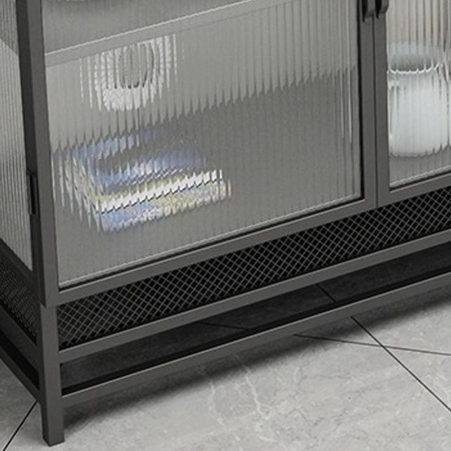 Glam Metal Curio Curio Porte in vetro Display mobile per soggiorno
