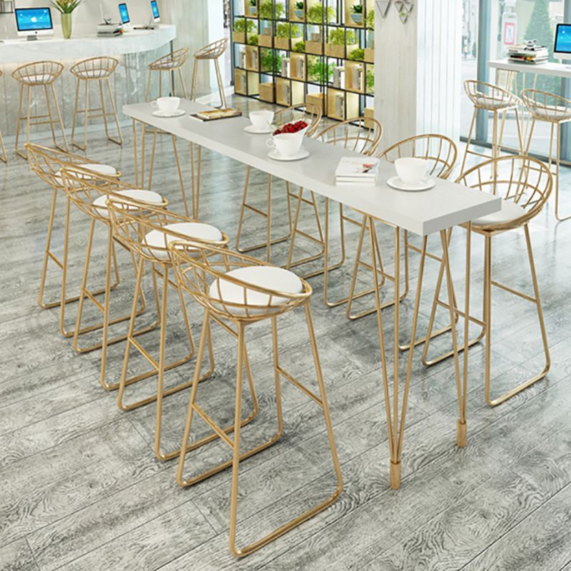 White Modern Style Bar Table in Wood and Iron Bar Table Indoor Bar Table Clearhalo 'Bar Furniture' 'Bar Tables' 'bar_tables' 'furn' 'furn_bar_tables' 'Furniture' 'furniture_bar_tables' 'Kitchen & Dining Furniture' 1200x1200_ed98a6ad-b4a6-4a19-a38c-04b59a69a0a6