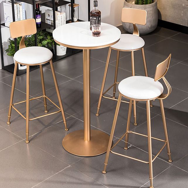 Scandinavian Coffee Shop Counter Stools Footrest Metal Backrest Gold Frame Bar Stool Clearhalo 'Bar Furniture' 'Bar Stools' 'bar_stools' 'furn' 'furn_bar_stools' 'Furniture' 'furniture_bar_stools' 'Kitchen & Dining Furniture' 1200x1200_ed9a9be7-bab1-402b-9795-938e55f32fbd