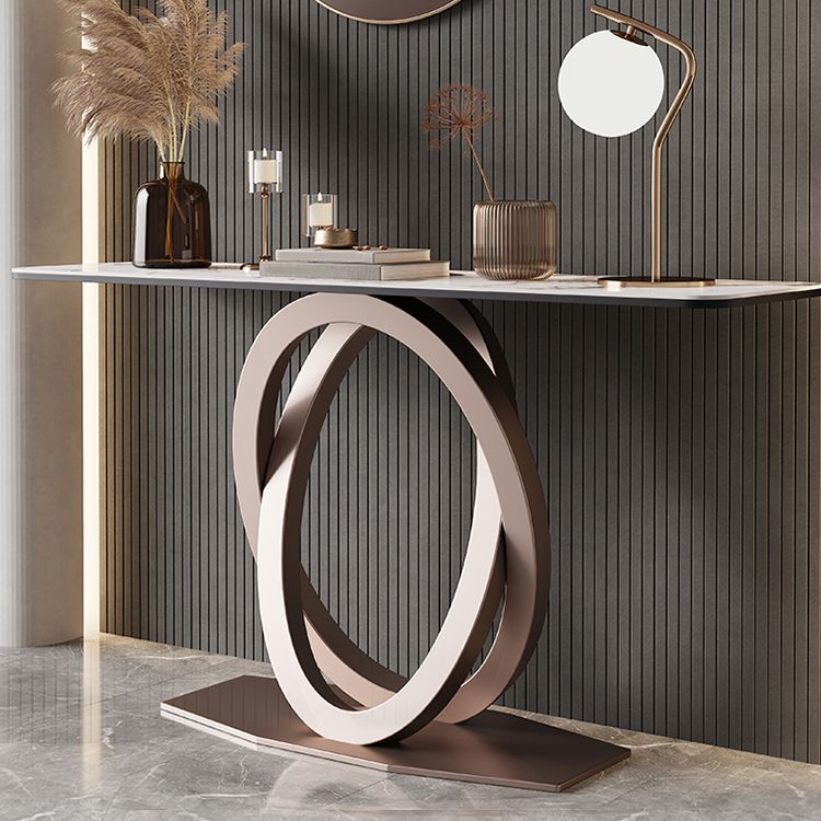 Modern Console Table Stone Abstract Base Accent Table , 33.46" Tall Clearhalo 'Console Tables' 'console_tables' 'Entry & Mudroom Furniture' 'furn' 'furn_console_tables' 'Furniture' 1200x1200_ed9b3630-b9fe-4ce8-a8f5-7b3f9466ee07