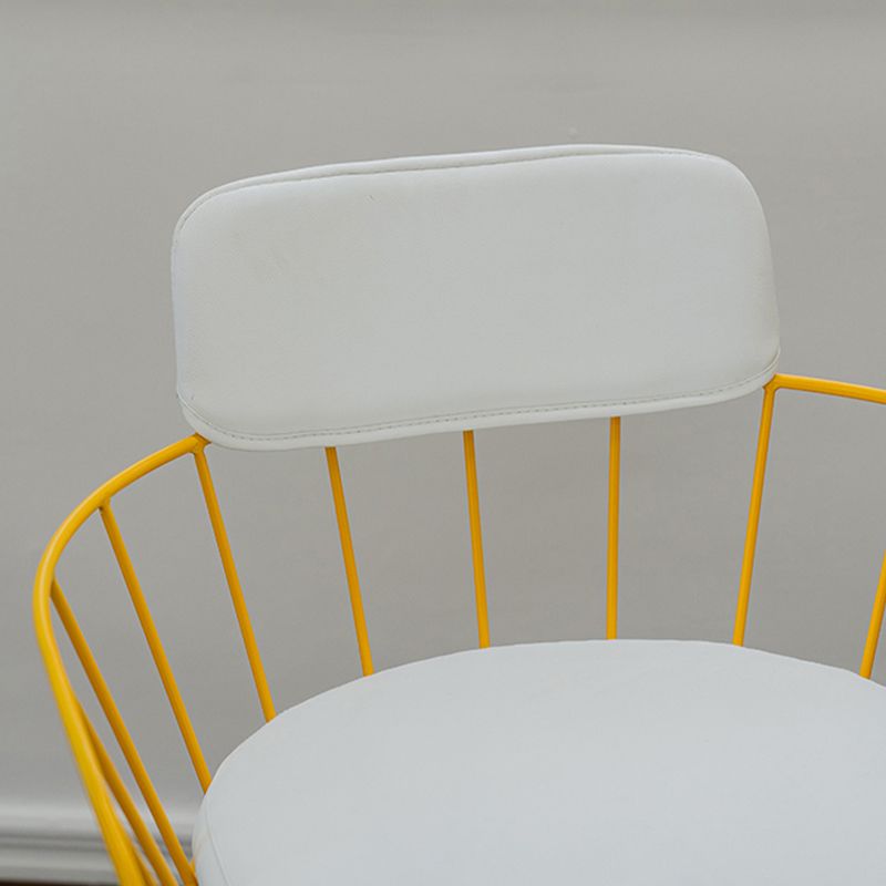 Contemporary Indoor Metal Legs Upholstered Bar Stool with Footrest