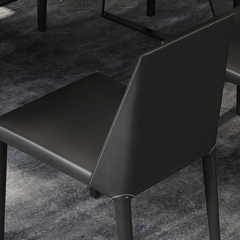 Faux Leder Küche Essstuhl zeitgenössische Küche Essarm ohne Armless Stuhl