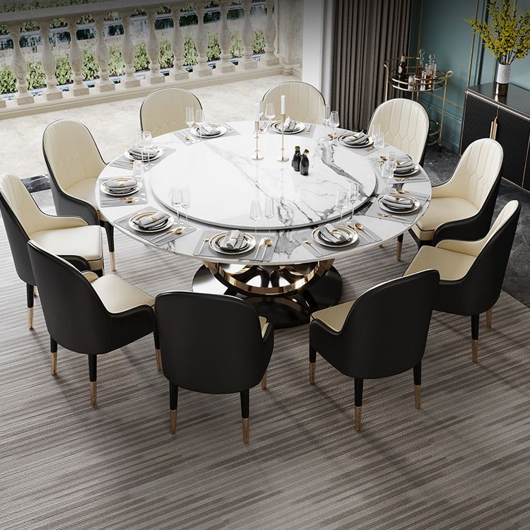 Round Pedestal Dining Site Table Traditional Luxury Marble Table for Home Clearhalo ' dining_table' 'Dining Tables & Seating' 'Dining Tables' 'furn' 'furn_dining_table' 'Furniture' 'furniture_dining_table' 'Kitchen & Dining Furniture' 'kitchen&dining_furn' 'kitchen' 'kitchen_dining_table' 1200x1200_ed9c4f87-50a3-42f8-a9d5-0bbd954810de