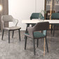 Modern Faux Leather Dining Side Chairs Open Back Dining Arm Chair for Dining Room