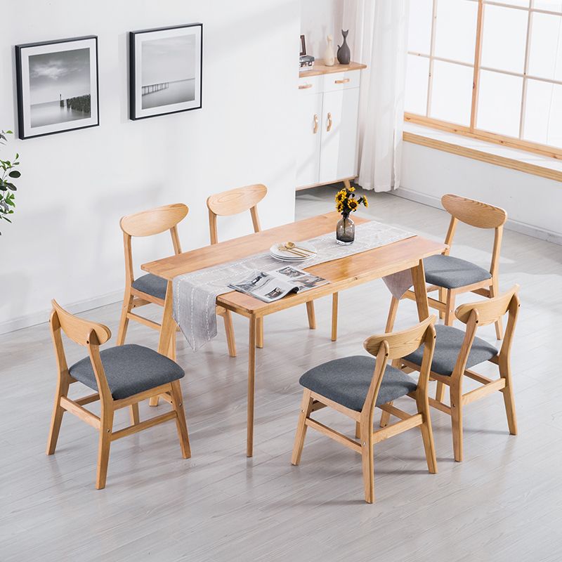 Minimalist Style Solid Wood Dining Room Set with Traditional Height Table and 4 Legs Base Clearhalo 'Dining Room Sets' 'Dining Tables & Seating' 'dining_room_set' 'furn' 'furn_dining_room_set' 'Furniture' 'furniture_dining_room_set' 'Kitchen & Dining Furniture' 'kitchen&dining_furn' 'kitchen' 1200x1200_ed9fed88-d91e-4a88-a4cc-f66e0abb5b6c