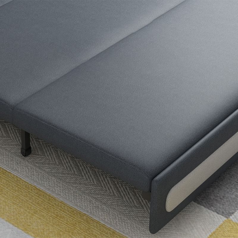 Divano in pelle in finto grigio letto 33.46 "divano a braccio quadrato largo