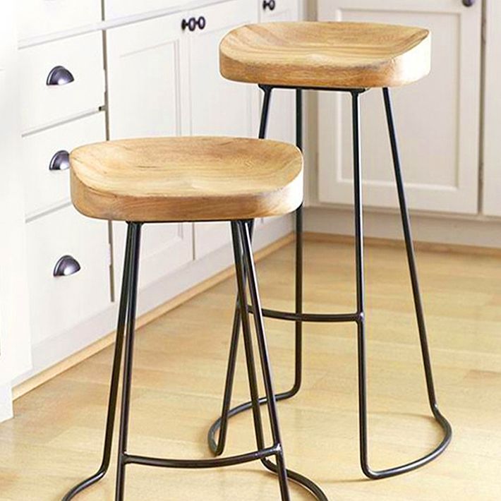 Saddle Seat Coffee Shop Bar & Counter Stool Modern Wood and Metal Dining Stool Clearhalo 'Bar Furniture' 'Bar Stools' 'bar_stools' 'furn' 'furn_bar_stools' 'Furniture' 'Kitchen & Dining Furniture' 1200x1200_eda10050-12e6-4b27-8af8-2872e0c01589