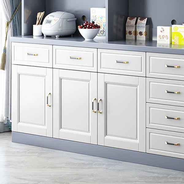 Server da pranzo contemporaneo di sideboard in legno massiccio con porte di vetro