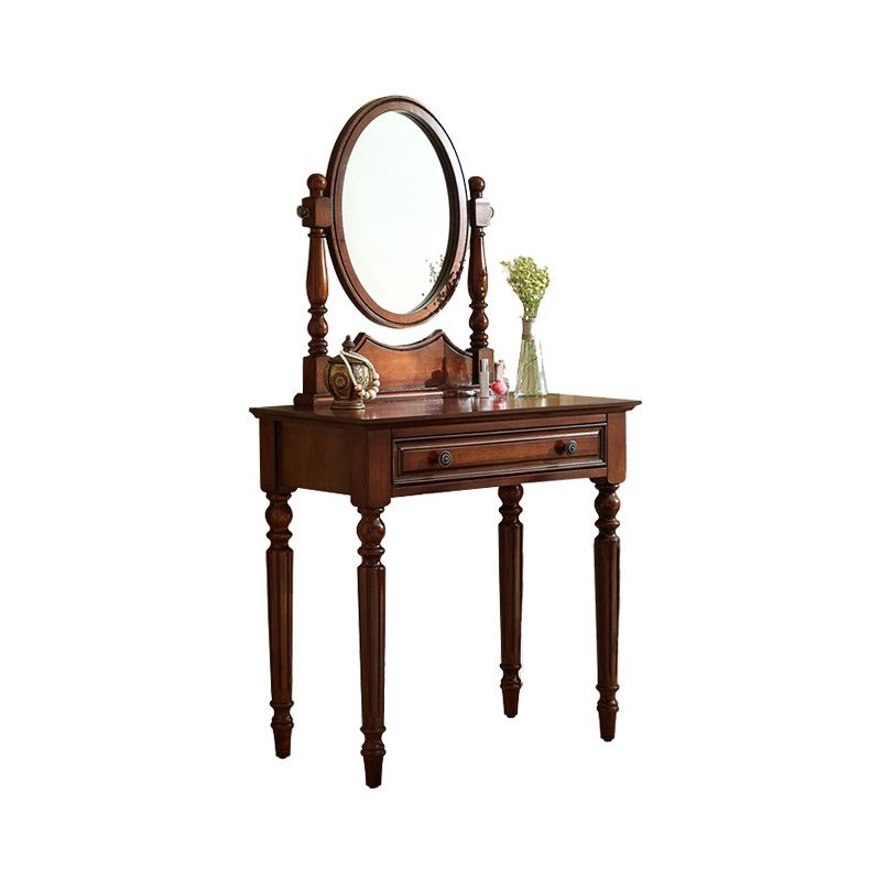Traditional Style Solid Wood with Drawers White/dark Coffee/walnut Dressing Table Clearhalo 'Bedroom Furniture' 'furn' 'furn_makeup_vanities' 'Furniture' 'Makeup Vanities' 'makeup_vanities' 1200x1200_eda52081-3336-45ae-81fb-3a0511b5a3d8