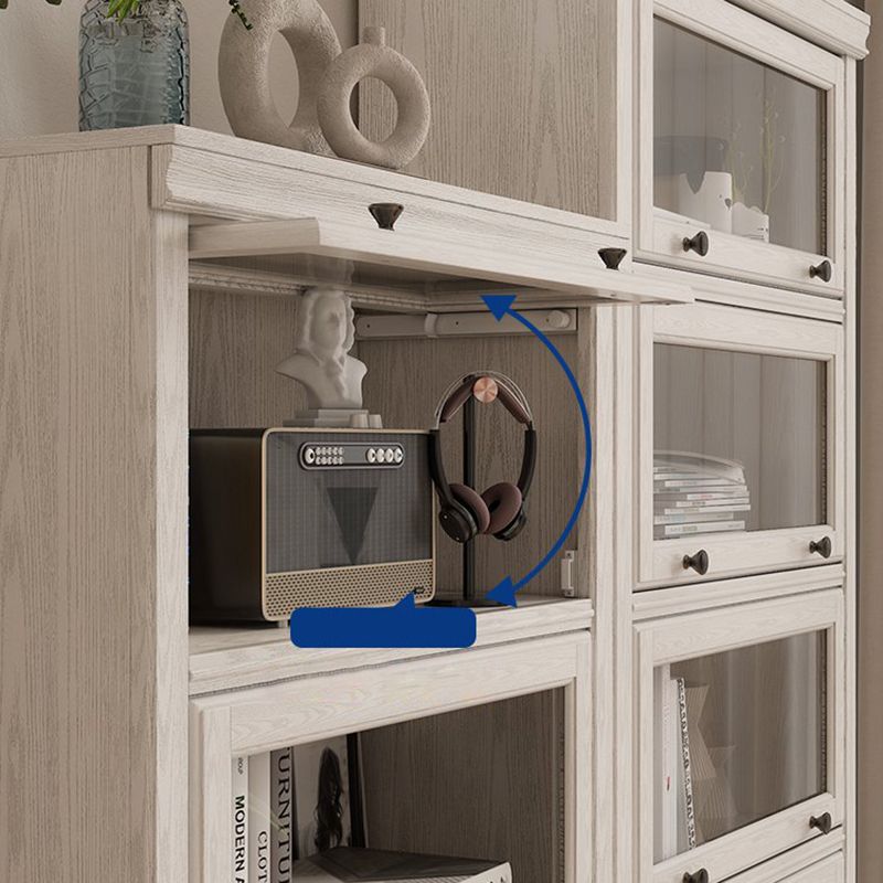 Modern Style Closed Back Bookshelf Standard Solid Wood Bookcase with Cabinets Clearhalo 'Bookcases' 'furn' 'furn_bookcases' 'Furniture' 'Office Furniture' 1200x1200_eda5d982-5381-4741-902d-1146c8ef9f5b