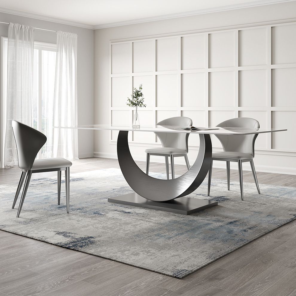 Contemporary Sintered Stone Table Set 1/3/4/5/7 Pieces Dining Set for Dining Areas Clearhalo 'Dining Room Sets' 'Dining Tables & Seating' 'dining_room_set' 'furn' 'furn_dining_room_set' 'Furniture' 'Kitchen & Dining Furniture' 1200x1200_eda60bb3-ef6d-4a57-865e-d068725d1e3d