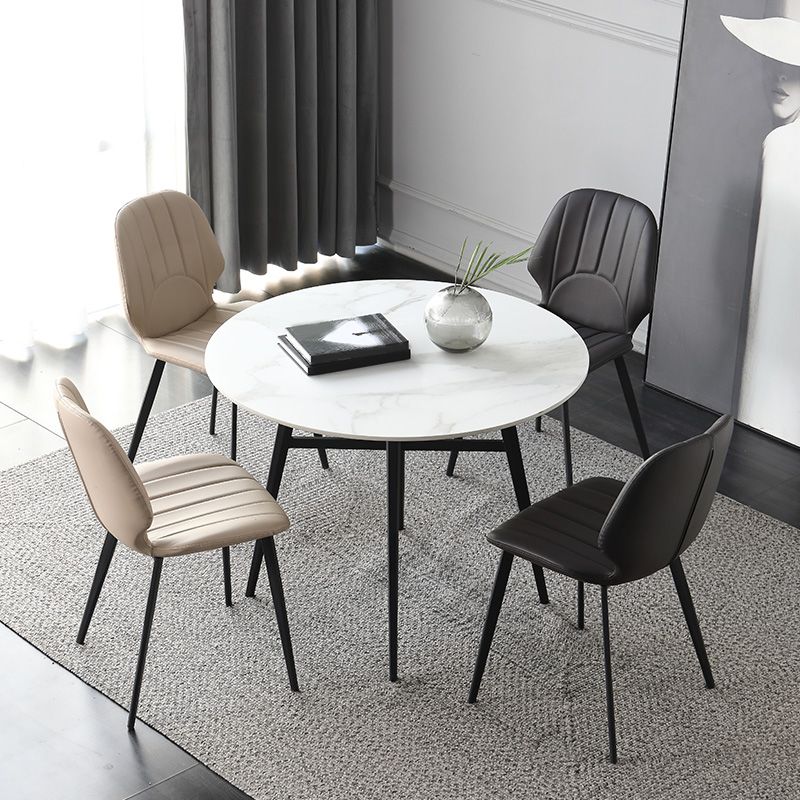 Set di mobili da pranzo contemporanei 1/2/3/5 pezzi e sedie da pranzo in pietra sinterizzate